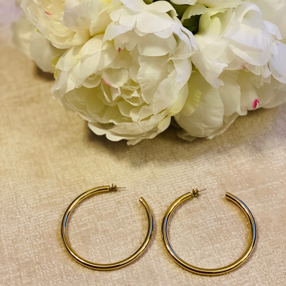 Large hoop earrings